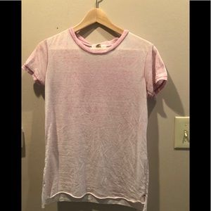 Pink Acid Washed Tee